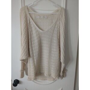 Free People We The Free Pullover Thien's Hacci Top Women's Size SM Cream